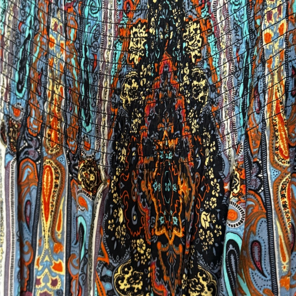 Band of Gypsies Multicolor Boho Long Sleeve Dress - Picture 3 of 7
